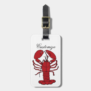 Red Maine Lobster Thunder_Cove Luggage Tag