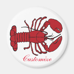 Red Maine Lobster Thunder_Cove Magnet