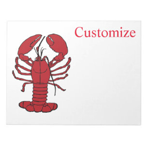 Red Maine Lobster Thunder_Cove Notepad