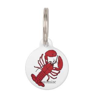 Red Maine Lobster Thunder_Cove Pet Tag