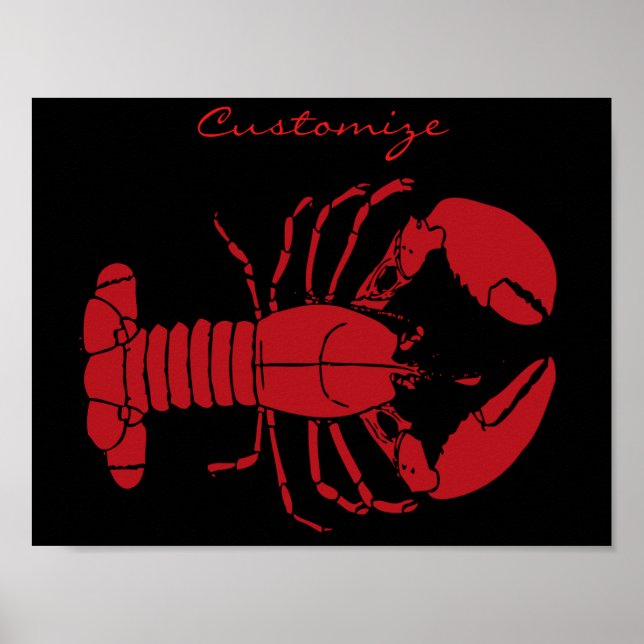 Red Maine Lobster Thunder_Cove Poster (Front)