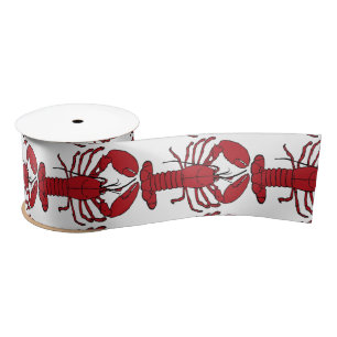 Red Maine Lobster Thunder_Cove Satin Ribbon