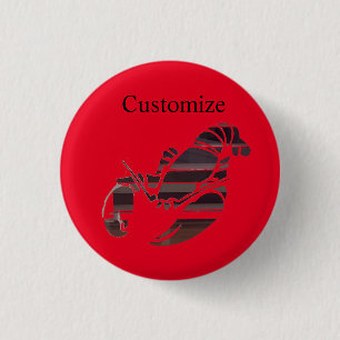Red Maine Lobsters Thunder_Cove 3 Cm Round Badge