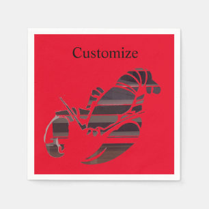 Red Maine Lobsters Thunder_Cove  Napkin