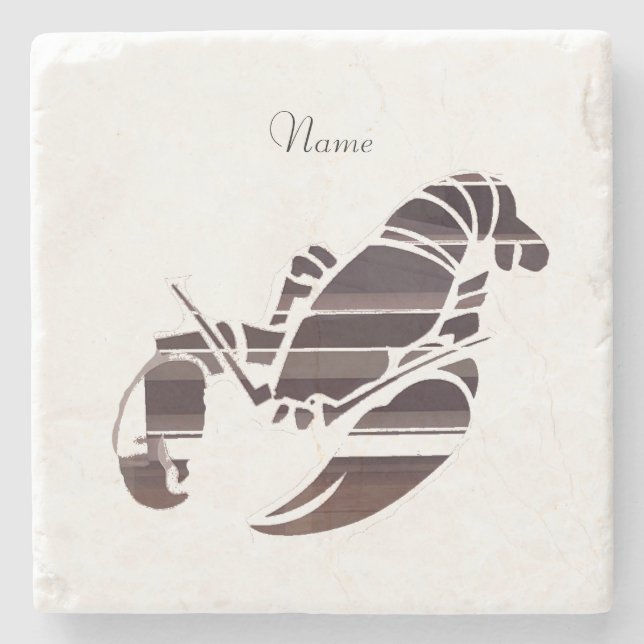Red Maine Lobsters Thunder_Cove  Stone Coaster (Front)