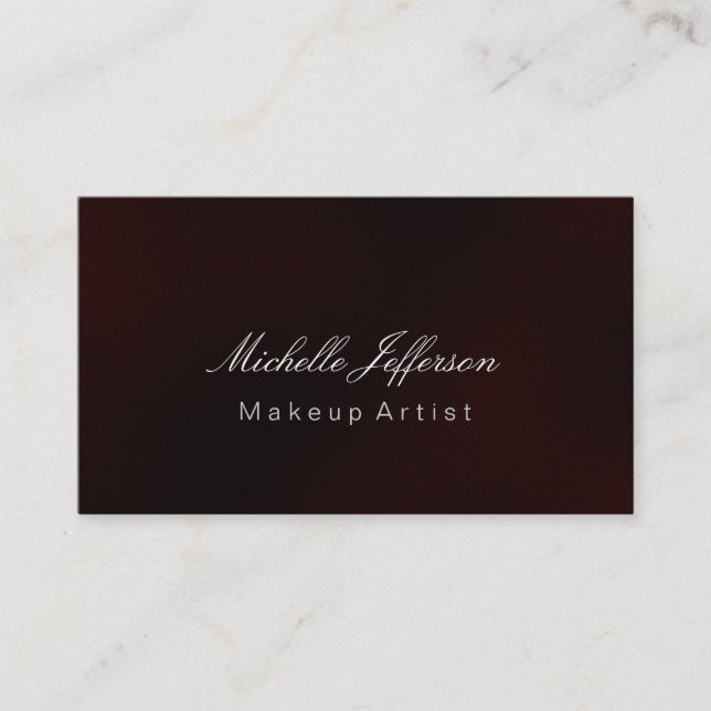 Red Makeup Artist Professional Business Card (Front)
