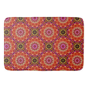 Red MANDALA Bath Mat