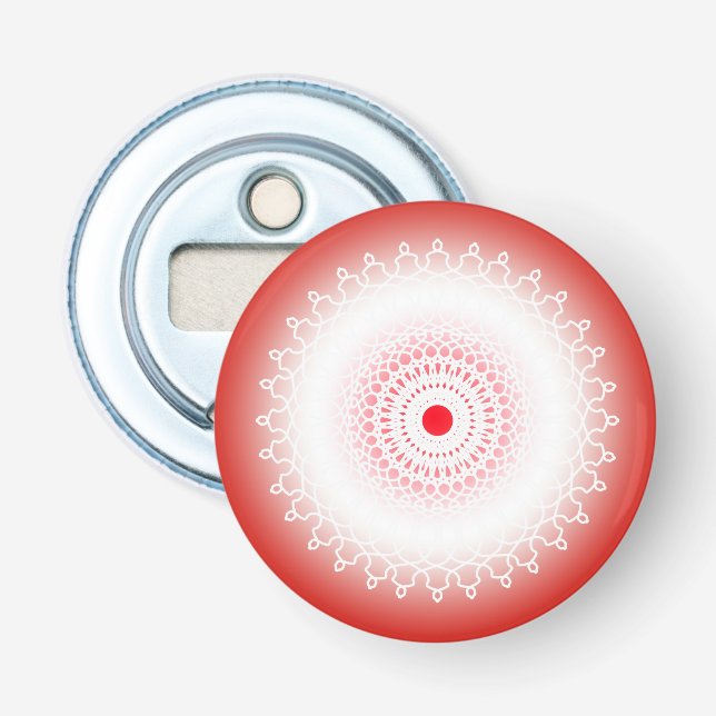 Red Mandala Bottle Opener (Front)