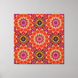 Red MANDALA Canvas Print