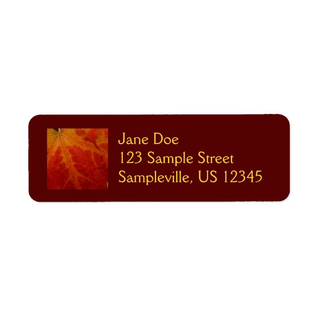 Red Maple Leaf Abstract Autumn Nature Photography (Front)