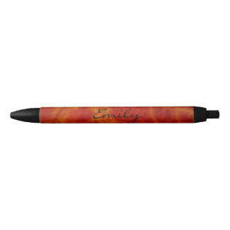 Red Maple Leaf Abstract Autumn Nature Photography Black Ink Pen
