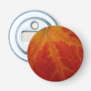 Red Maple Leaf Abstract Autumn Nature Photography Bottle Opener