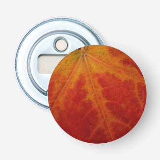 Red Maple Leaf Abstract Autumn Nature Photography Bottle Opener