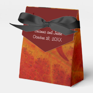 Red Maple Leaf Abstract Autumn Nature Photography Favour Box