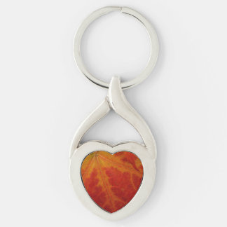 Red Maple Leaf Abstract Autumn Nature Photography Key Ring