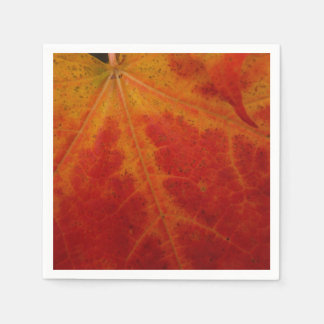 Red Maple Leaf Abstract Autumn Nature Photography Napkin