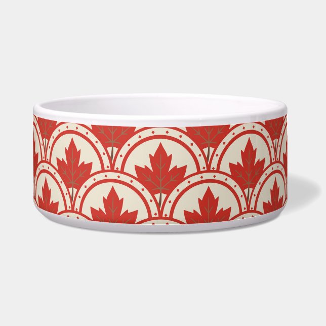 Red Maple Leaf Art Deco Design (Front)