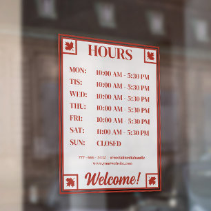 Red Maple Leaf Corners Small Business Open Hours