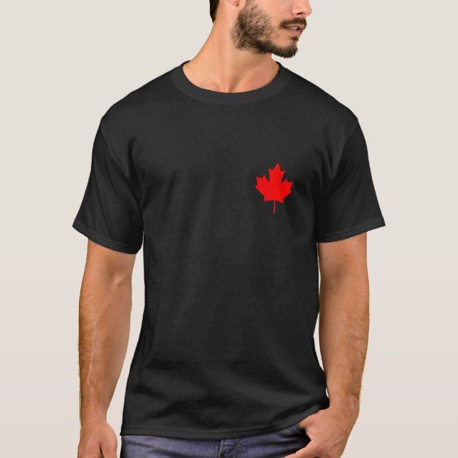 Red Maple Leaf Flag of Canada Cool Canadian Flags  T-Shirt (Front)