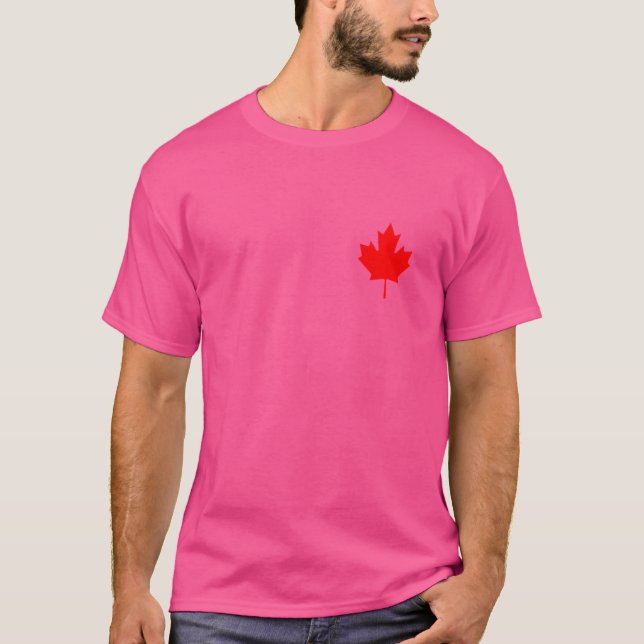 Red Maple Leaf Flag of Canada Cool Canadian Flags  T-Shirt (Front)