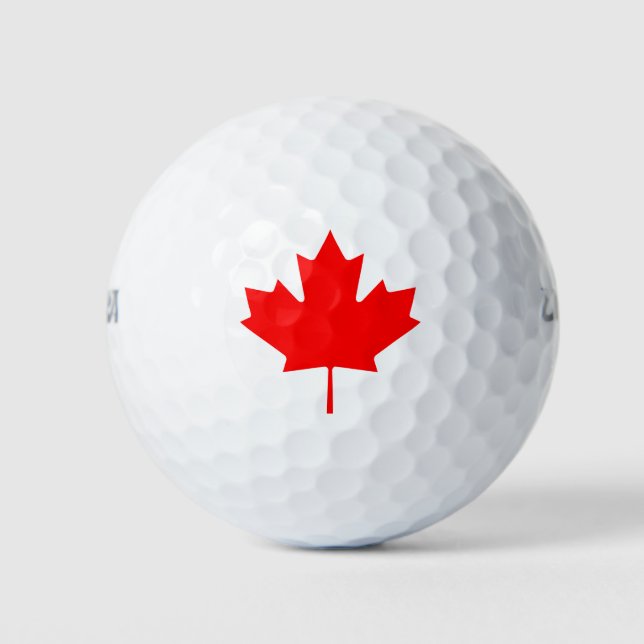 Red maple leaf from Flag of Canada Golf Balls (Front)