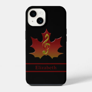 Red Maple Leaf in Fall Colour Harmony Name iPhone 14 Case