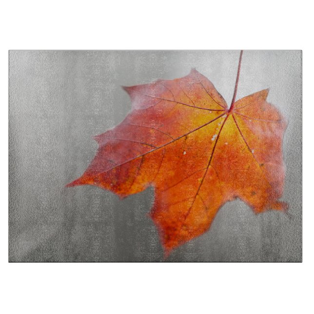 Red Maple Leaf - Mystique Autumn Cutting Board (Front)