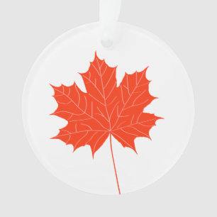 Red maple leaf ornament
