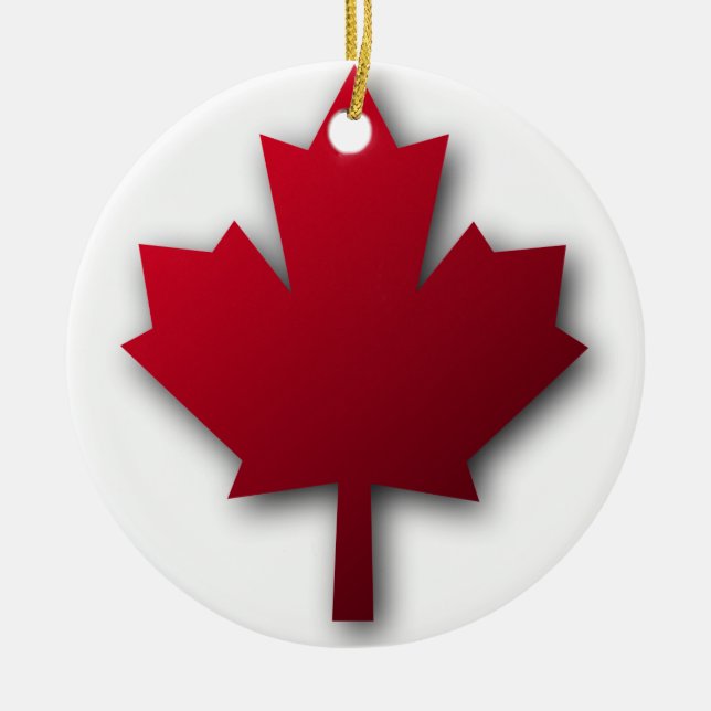 Red Maple Leaf Ornament (Front)