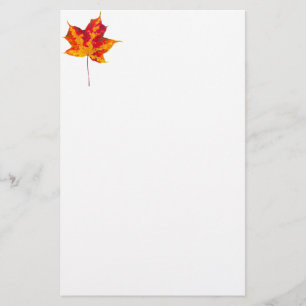Red maple leaf stationery