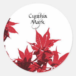 Red Maple Leaf Stickers