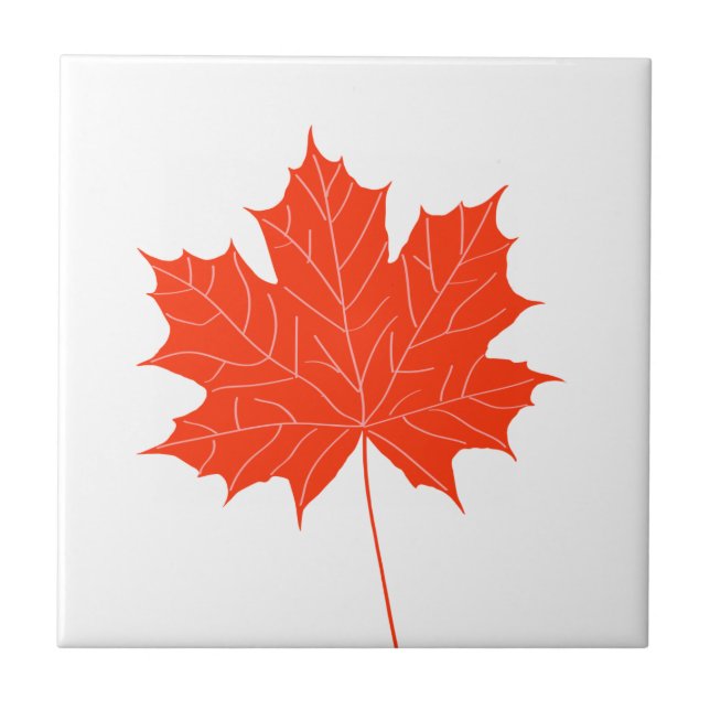 Red maple leaf tile (Front)