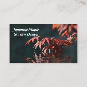 Red maple reflections garden design business card