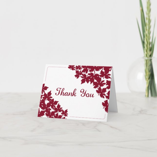Red Maple Thank You Card (Front)