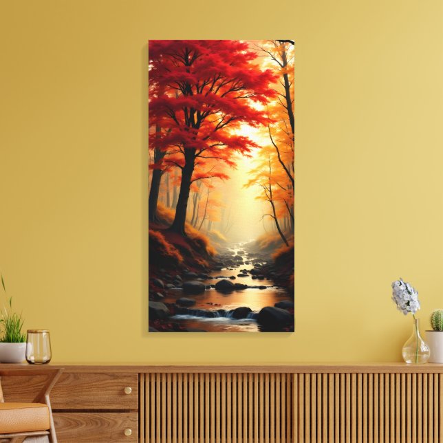 Red Maple Tree Canvas Print (Insitu(LivingRoom))