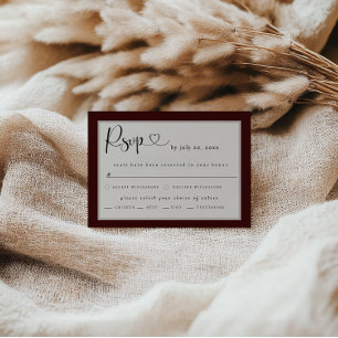 Red Maple Wedding RSVP Save The Date