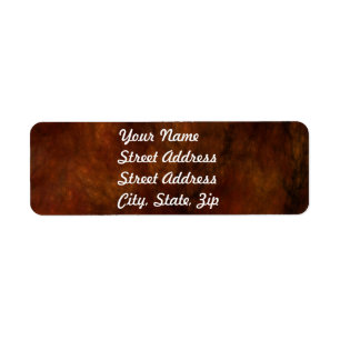 Red Marble Abstract Fractal Return Address Sticker