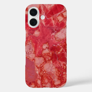 Red Marble iPhone 16 Case
