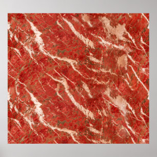 Red marble floor, high-resolution texture. poster
