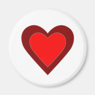 Red Maroon Hearts Valentine’s Day Magnet