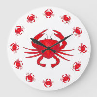 Red Maryland Crab Beach House Bedroom Bathroom