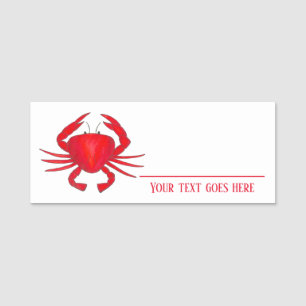 Red Maryland Crab Seafood Shack Restaurant Name Tag