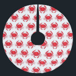 Red Maryland Hardshell Crab Crustacean Beach Brushed Polyester Tree Skirt<br><div class="desc">Ideal for holiday decorating! Christmas tree skirt features an original marker illustration of a red hard shell Maryland crab.

This design is also available on other products. Don't see what you're looking for? Need help with customisation? Contact Rebecca to have something designed just for you.</div>