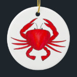 Red Maryland Hardshell Crab Crustacean Beach Ceramic Tree Decoration<br><div class="desc">Features an original marker illustration of a red Maryland crab.

This illustration is also available on other products. Don't see what you're looking for? Need help with customisation? Contact Rebecca to have something designed just for you.</div>