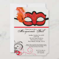Red Masquerade Ball Mask Costume Halloween Part