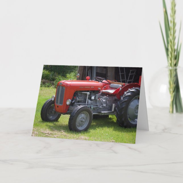 Red Massey Ferguson 35X Card (Front)