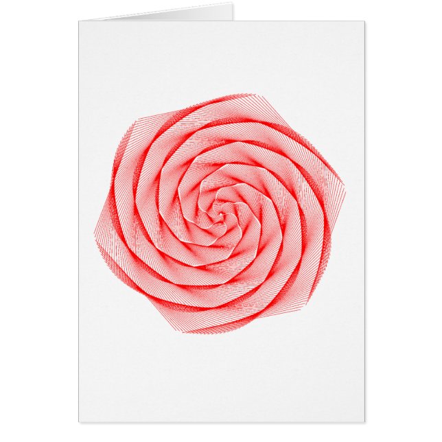 Red Math Rose Card (Front)