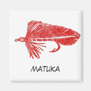 "Red Matuka" Flyfishing Art Magnet