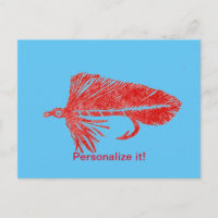 Red Matuka streamer, fly fishing, fly tying art