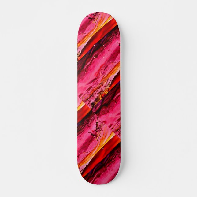 Red Maui waves Thunder_Cove Skateboard (Front)